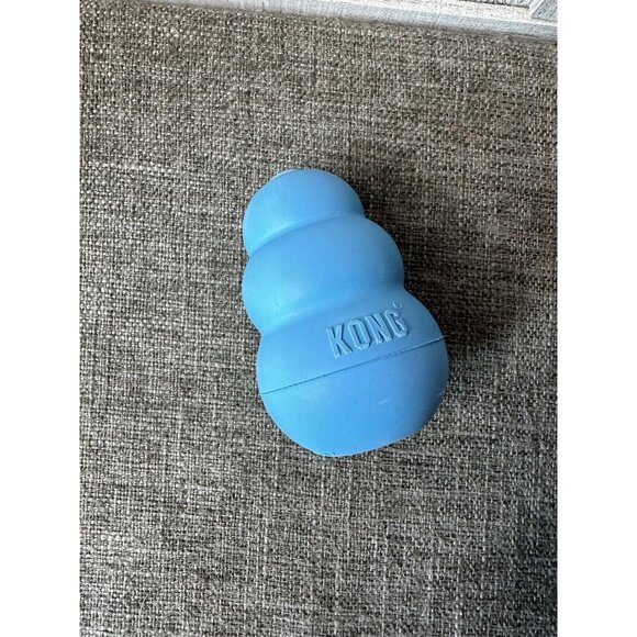 KONG Puppy Medium Dog Rubber Blue Chew Toy Natural Teething Healthy Chewing - Picture 2 of 2